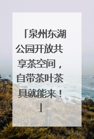泉州东湖公园开放共享茶空间，自带茶叶茶具就能来！